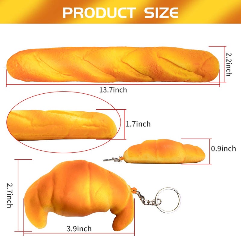 PG6 Soft Toast Bread Baguette Shape Anti-Skid Keyboard Wrist Rest Support & Mouse Wrist Support for Office,Computer,Laptop& Mac,Slow Bounces Back Foam for Easy Typing & Pain Relief - Image 2